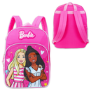 Barbie & Friend 16" Pink Girls Backpack with Front Pocket and side mesh Pockets