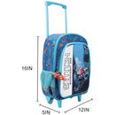 Disney's Stitch 16" Rolling Travel Backpack With Wheels And A Keychain