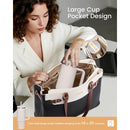 LOVEVOOK Laptop Tote Bag for Women Work, Teacher Tote Bag with Large Cup Holder, Waterproof Leather Computer Bag