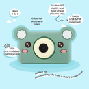 Kidamento Kids Digital Camera & Video Camcorder, Soft BPA-Free Silicone Casing, 32GB Memory Card - Model C - Mikayo The Bear