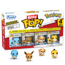 Funko Pop! Bitty: Pokemon - Squirtle, Eevee, Growlithe, and Psyduck - 0.9 Inch (2.2 Cm) Collectable