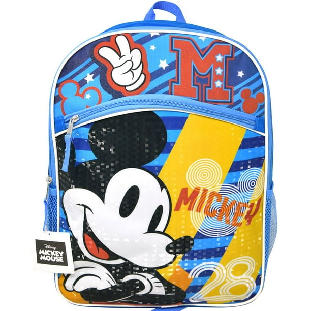 Disney Mickey Mouse Large Backpack Blue 16"