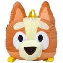 Fast Forward Bluey Bingo Head Plush Shaped Backpack 10 x 13, Orange for Kids