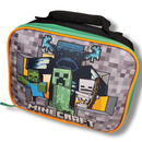 Minecraft Green Backpack for School with Rectangular Lunch Bag, for Boys