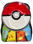 Pokemon "Pokeball" 16" Backpack with Molded Round Front Pocket & Metallic Printing