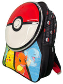 Pokemon "Pokeball" 16" Backpack with Molded Round Front Pocket & Metallic Printing