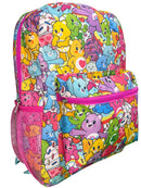 Care Bears All Over Print Nylon Kids School Backpack 16", Colorful and Fun for Girls