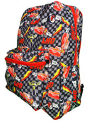 Disney Cars Lightning Mc Queen Checkered 16" Nylon School Backpack for Kids, with a front Pocket