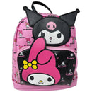 Fast Forward Hello Kitty My Melody All Over print 10" Mini Deluxe Backpack with 1 Front pocket- C6CMH3WN
