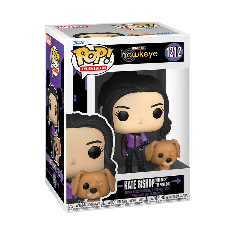Funko Pop! POP & Buddy: Hawkeye - Kate Bishop with Lucky the Pizza Dog Vinyl Bobblehead