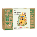 Rolife DIY Miniature Doll House Kit with Furniture for Children Adult Wooden Kits Toy (Cat House)