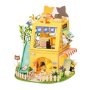 Rolife DIY Miniature Doll House Kit with Furniture for Children Adult Wooden Kits Toy (Cat House)