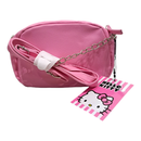 Pink Nylon Hello Kitty Quilted Crossbody Bag for Girls, Adjustable Strap