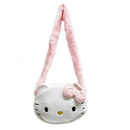 Soft and Furry Hello Kitty Plush Crossbody Bag for Girls