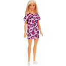 Barbie Doll, Blonde, Wearing Pink Heart-Print Dress