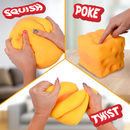 Fun Storm Giant Cheese Squishy 4" Stress Ball Sensory Fidget Toy for Kids Ages 3+