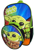 Star Wars Baby Yoda Grogu Backpack 16" with Lunch Bag Mandalorian