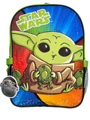 Star Wars Baby Yoda Grogu Backpack 16" with Lunch Bag Mandalorian