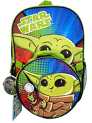 Star Wars Baby Yoda Grogu Backpack 16" with Lunch Bag Mandalorian