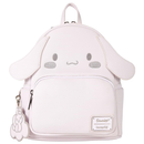 Loungefly Sanrio White Cinnamoroll Mini Faux Leather Backpack with front Pocket