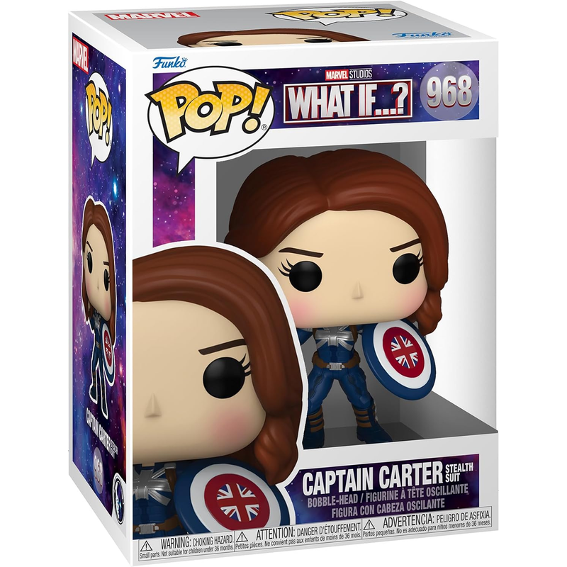 Funko Pop! Marvel: What If…? Captain Carter Stealth Suit Vinyl Bobblehead