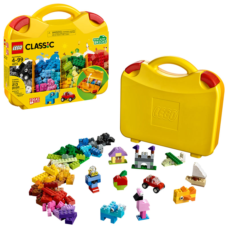 LEGO Classic Creative Suitcase 10713 Kids Building Toy Creative Learning Blocks Age 4+ Toy Storage (213 Pieces)