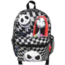 Black & White Nightmare Before Christmas Checkered 16" School Backpack for Kids