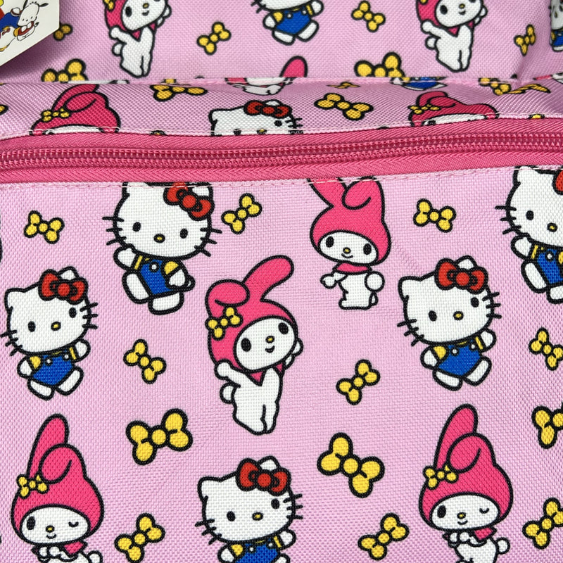 My Melody All Over Nylon Pink Kids School Backpack 16" School Bookbag for Girls