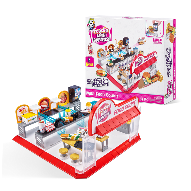5 Surprise Foodie Mini Brands Mini Food Court Novelty & Gag Toy with 1 Exclusive Mini by ZURU