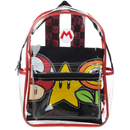 Super Mario Transparent Backpack Clear 16" School Bag