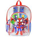 Fast Forward Spidey & Friends Transparent 16" Backpack, boys, kids