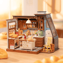 Robotime Rolife Handmade Puzzles Kit DG172 Baking Kitchen Model Kit 3D Wooden DIY Miniature House