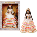 Barbie Signature Doll, Día De Muertos 2025 Collectible in Ruffled Cream Gown Trimmed with Marigolds and Ribbon, Flower Crown and Calavera Face Paint