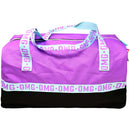 Purple OMG Girls Duffle Bag with a Purple Top and Black Bottom for Travel, Sports, Sleepovers or the Beach