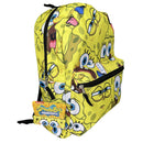 Sponge Bob All Over Print Nylon School Backpack 16" Bookbag for Girls & Boys