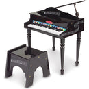 Melissa & Doug Learn-To-Play Classic Grand Piano With 30 Keys, Color-Coded Songbook, and Non-Tip Bench