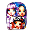 Rainbow High Backpack 16" w/ Detachable Insulated Round Lunch Bag Jade Violet