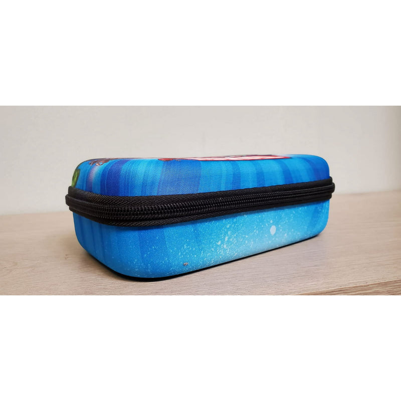 Marvel Super Hero Avengers Comic Hard Cover Pencil Case, Blue for Organization, Markers, Crayons, and small Supplies