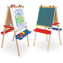 Melissa & Doug Deluxe Standing Art Easel - Dry-Erase Board, Chalkboard, Paper Roller