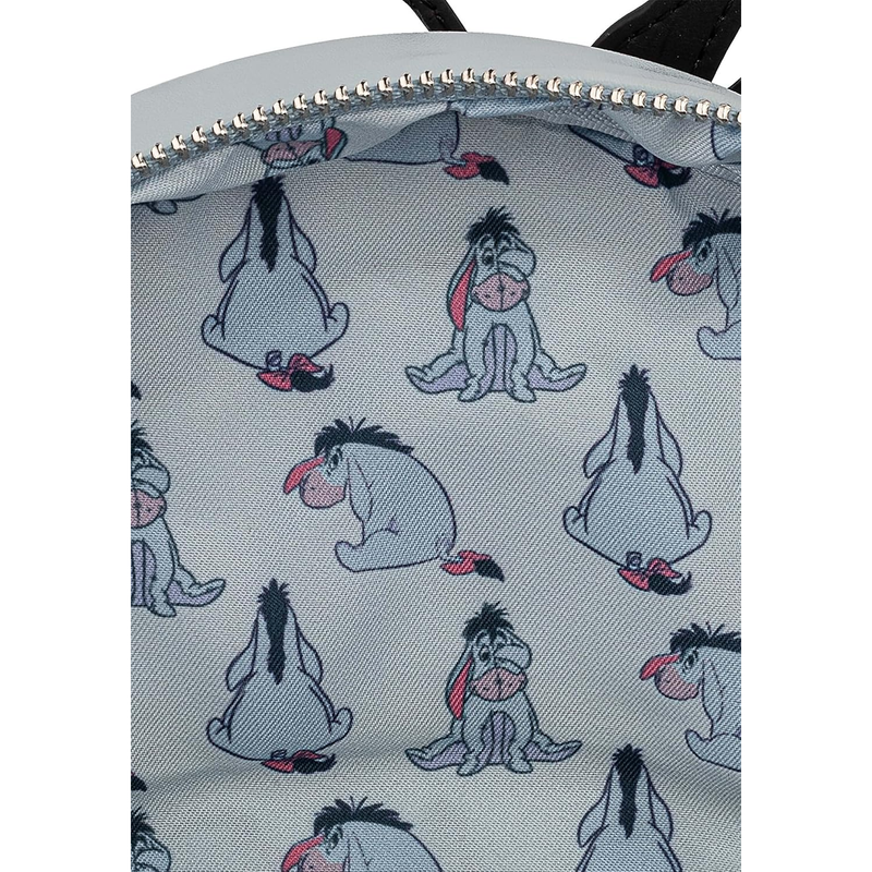 Loungefly Disney Eeyore Blue Mini Faux Leather Backpack with front Pocket