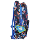Sonic the Hedgehog Black All Over Print 16" Kids School Backpack with a Small Front Pocket & Side Mesh Pockets