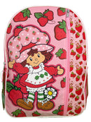 Strawberry Short 16" Pink Nylon School Backpack 16" Bookbag for Girls, with a Large front Pocket