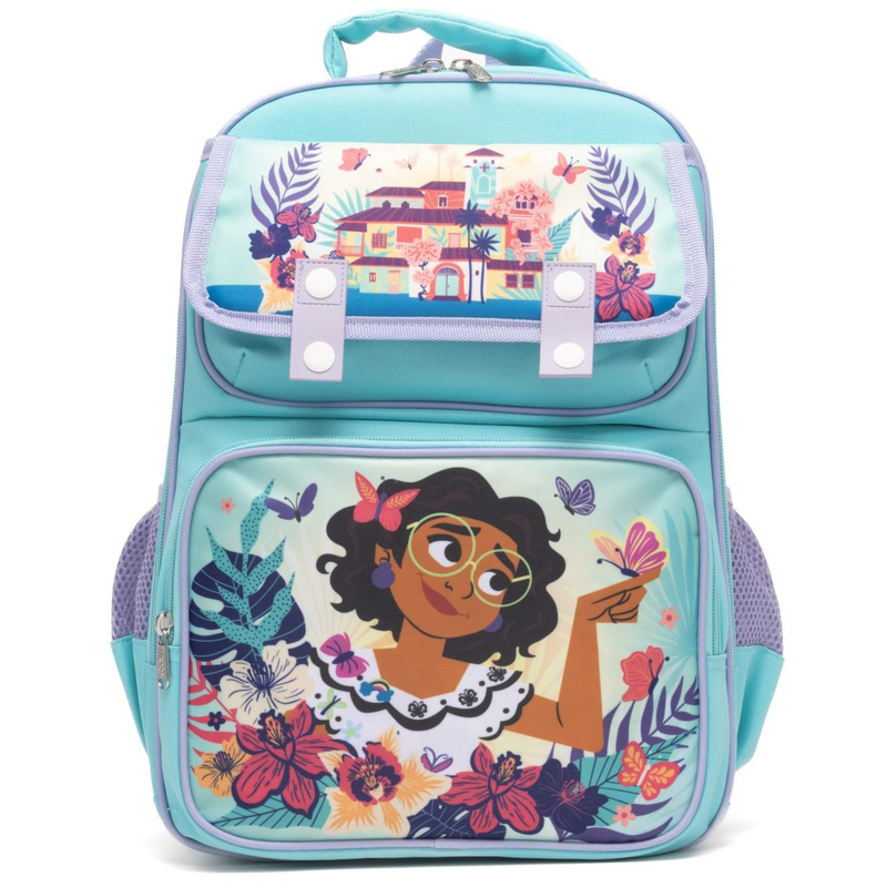 Disney Encanto 15.5" Polyester Blue Large Backpack with 2 Front Pockets