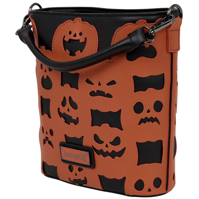 Loungefly Halloween Pumpkin Crossbody & Tote Bag, Orange & Black