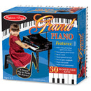 Melissa & Doug Learn-To-Play Classic Grand Piano With 30 Keys, Color-Coded Songbook, and Non-Tip Bench