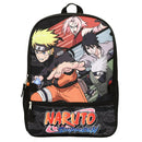 Naruto Anime Character Print Orange and Black 5-Piece Backpack Set For Boys