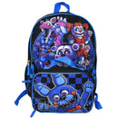 Bioworld Five Nights at Freddys 16" Black and Blue Premium Backpack & Lunch Kit Set