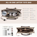LOVEVOOK Laptop Leather Messenger Work Bag for Women, Waterproof Business Teacher Bag, Large Computer Laptop Bag