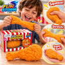Fun Storm Jumbo Squishy Fried Chicken Leg Toy Realistic Textured Drumstick Soft Squeeze Stress Relief Fidget Toy Food-Shaped Sensory Toy Ages 3+