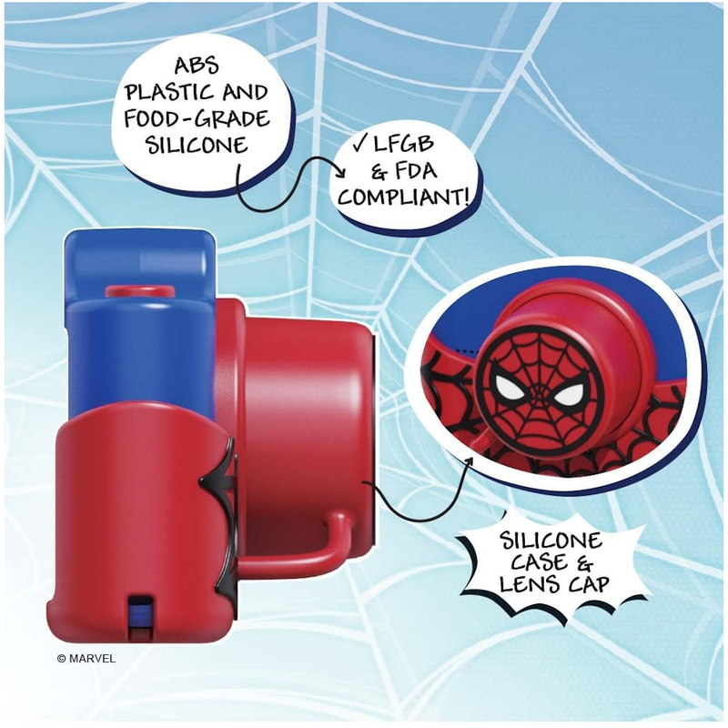Spider-Man Kids Digital Camera & Video with 3" Touchscreen, Soft Silicone Casing, Detachable Lens Cap, 32GB Memory Card by Kidamento